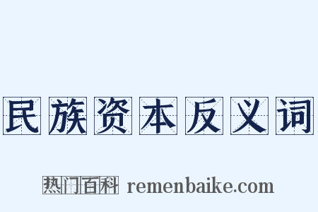 民族资本反义词是什么意思的图片